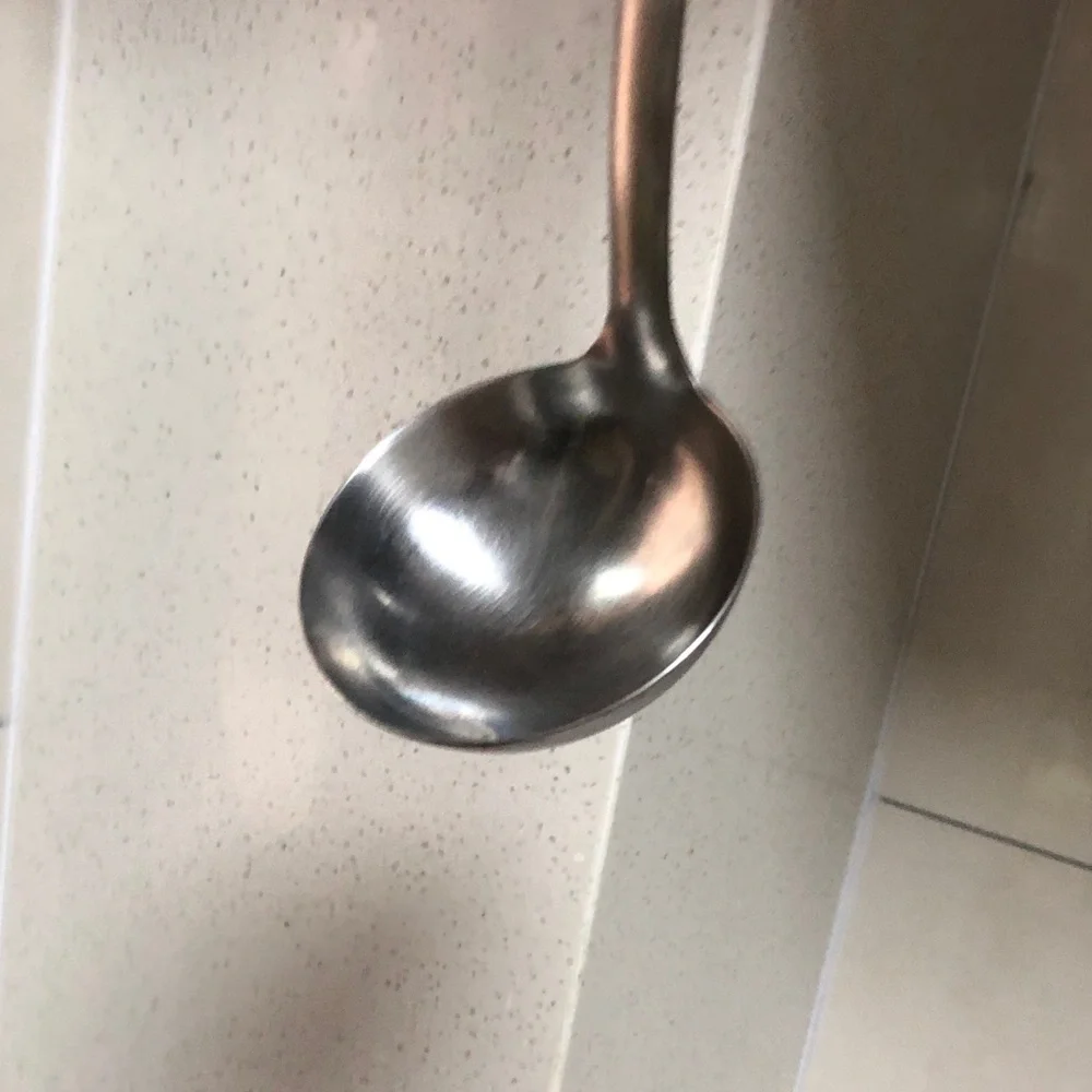 Stainless Steel Soup Ladle with Black Handle